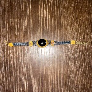 Elegant Black and Gold Bracelet